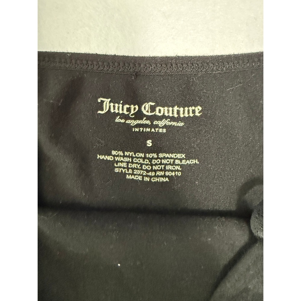 Juicy Couture Intimates Black Rhinestone Gothic Logo Camisole Tank Top S - Picture 4 of 5